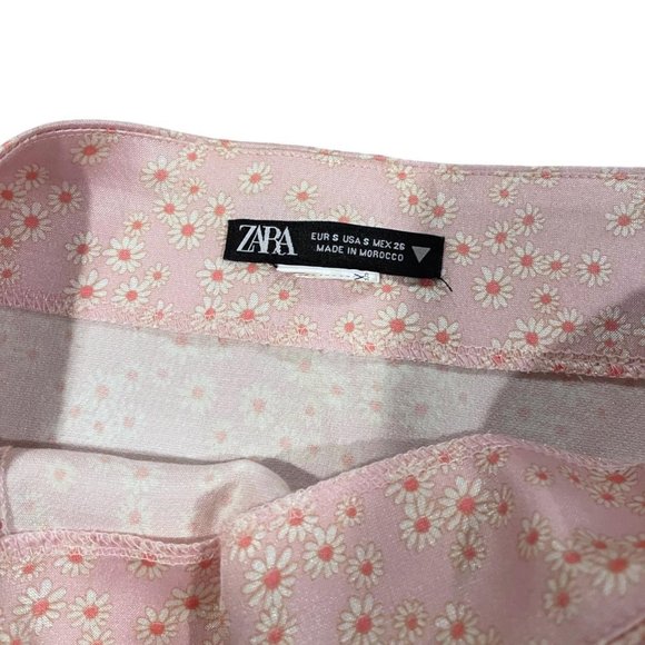Zara Floral Pink Mini Skirt - Picture 4 of 4